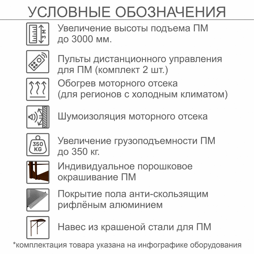 Вертикальный подъемник для инвалидов по ТУ ПМ-01 c увеличеной высотой подъема до 3 м